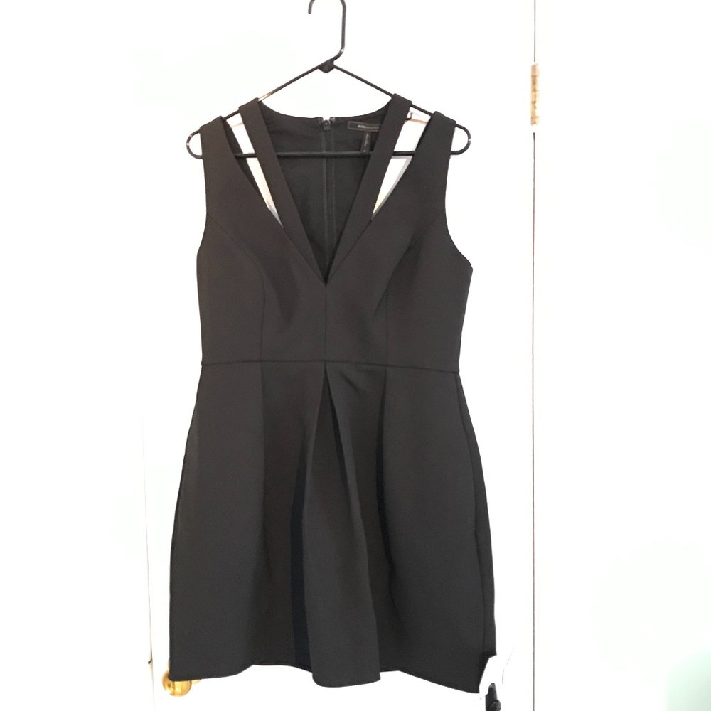 BCBG MaxAzria Clayre Double-Strap Pleated Dress